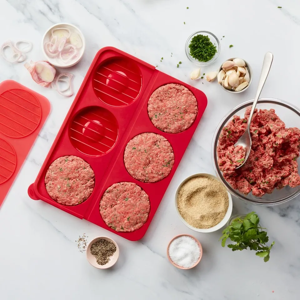 chef-n-fold-n-freeze-burger-mold-stampo-per-hamburger-congelabili image 1